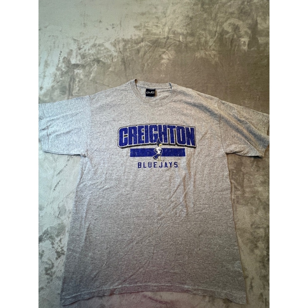 Old Varsity Brand Creighton Bluejays T Shirt Mens Large Gray Graphic NCAA